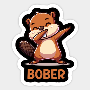 Funny Polish Internet Meme Bobr Bober Kurwa Dabbing 2 Sticker